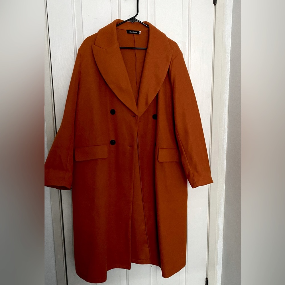 Orange XL Trench Coat